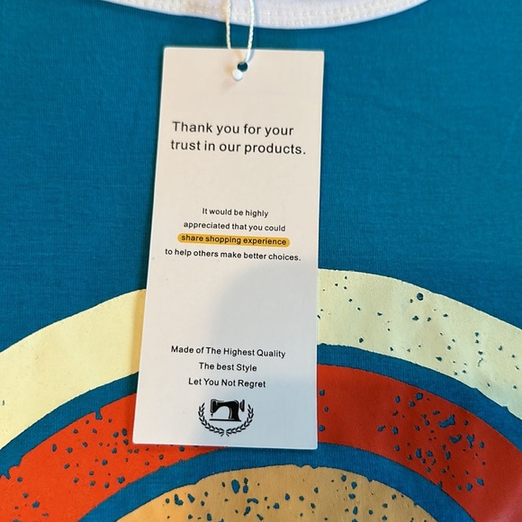 Yexipo Woman’s Graphic Tee Shorts Sleeves Good Vibes size Small Blue - Picture 7 of 12